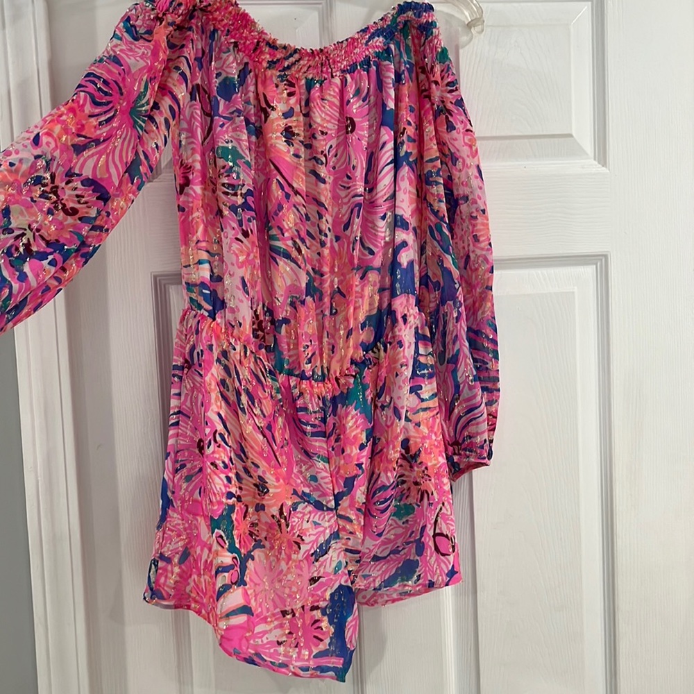 lily Pulitzer off the shoulder romper